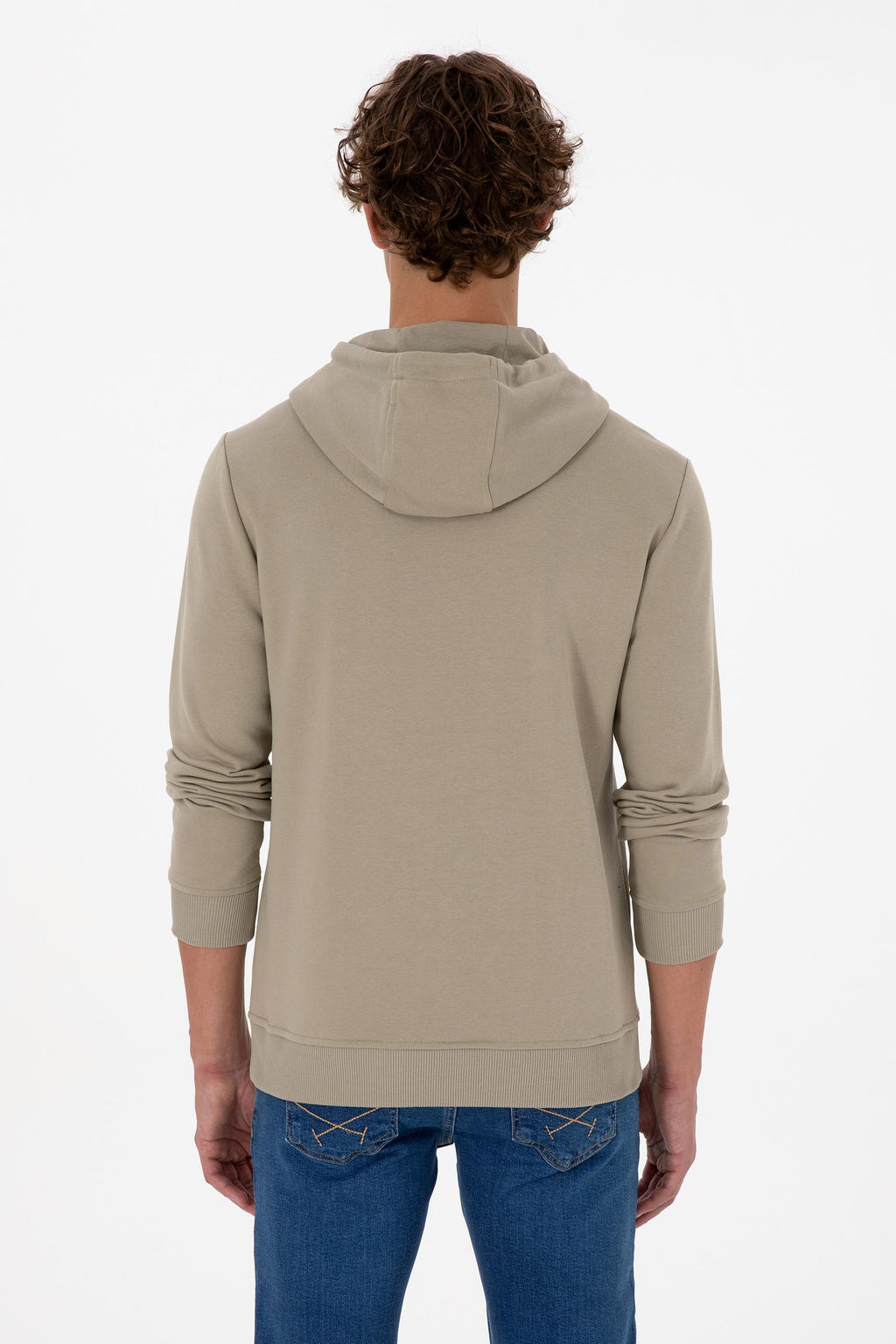 Erkek A__k Haki Basic Sweatshirt Sepette S_rpriz _ndirim - U.s. polo assn фото 5
