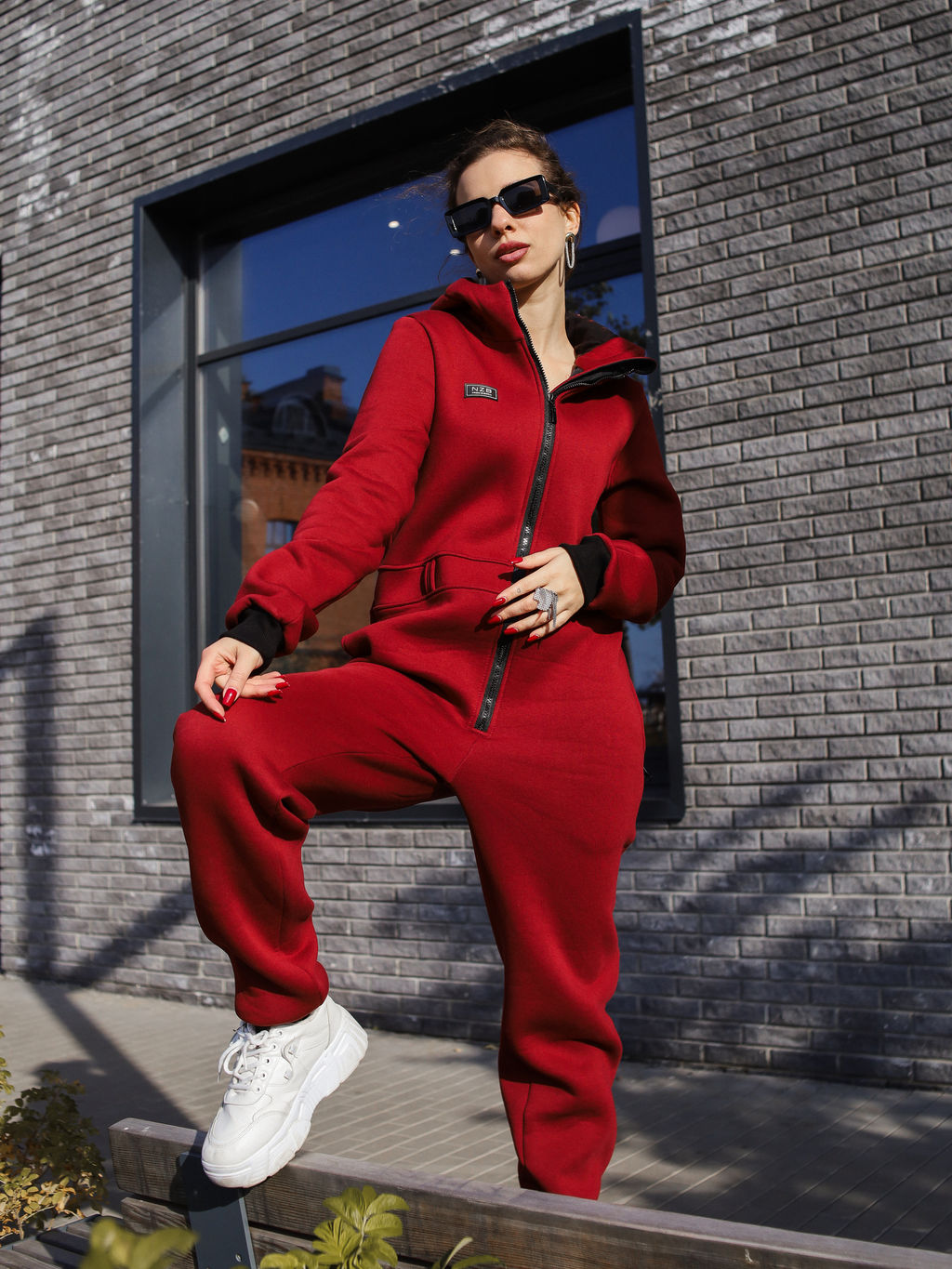 Комбинезон утепленный NOT FOR ALL женский, бордо - Inzibe фото 2