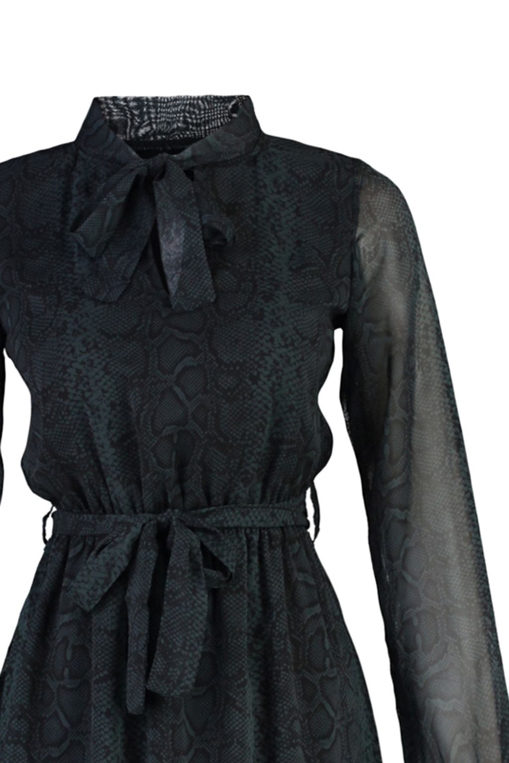 TRENDYOLMILLA Zumrut Yesili Baglama Detayl? Dokuma K?sl?k Elbise TWOAW21EL0458  фото 12