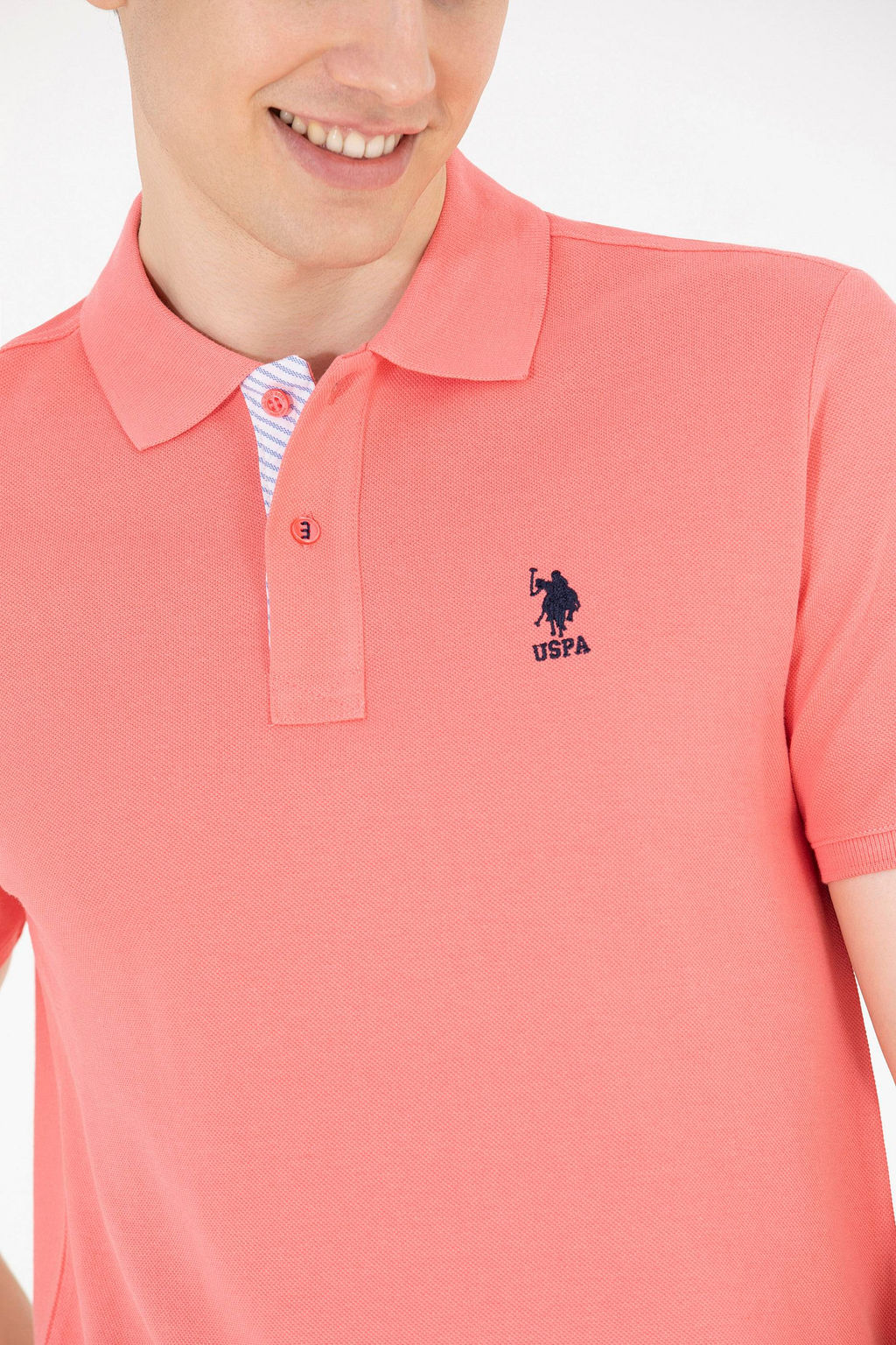 Мужская базовая футболка с воротником поло Pomegranate Blossom - U.s. polo assn фото 7