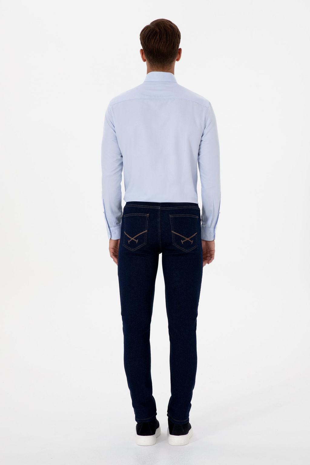 Erkek Koyu Mavi Slim Fit Jean Pantolon