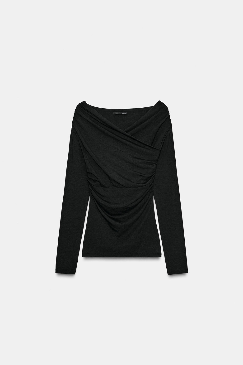 DRAPED SURPLICE NECKLINE TOP - Zara фото 12