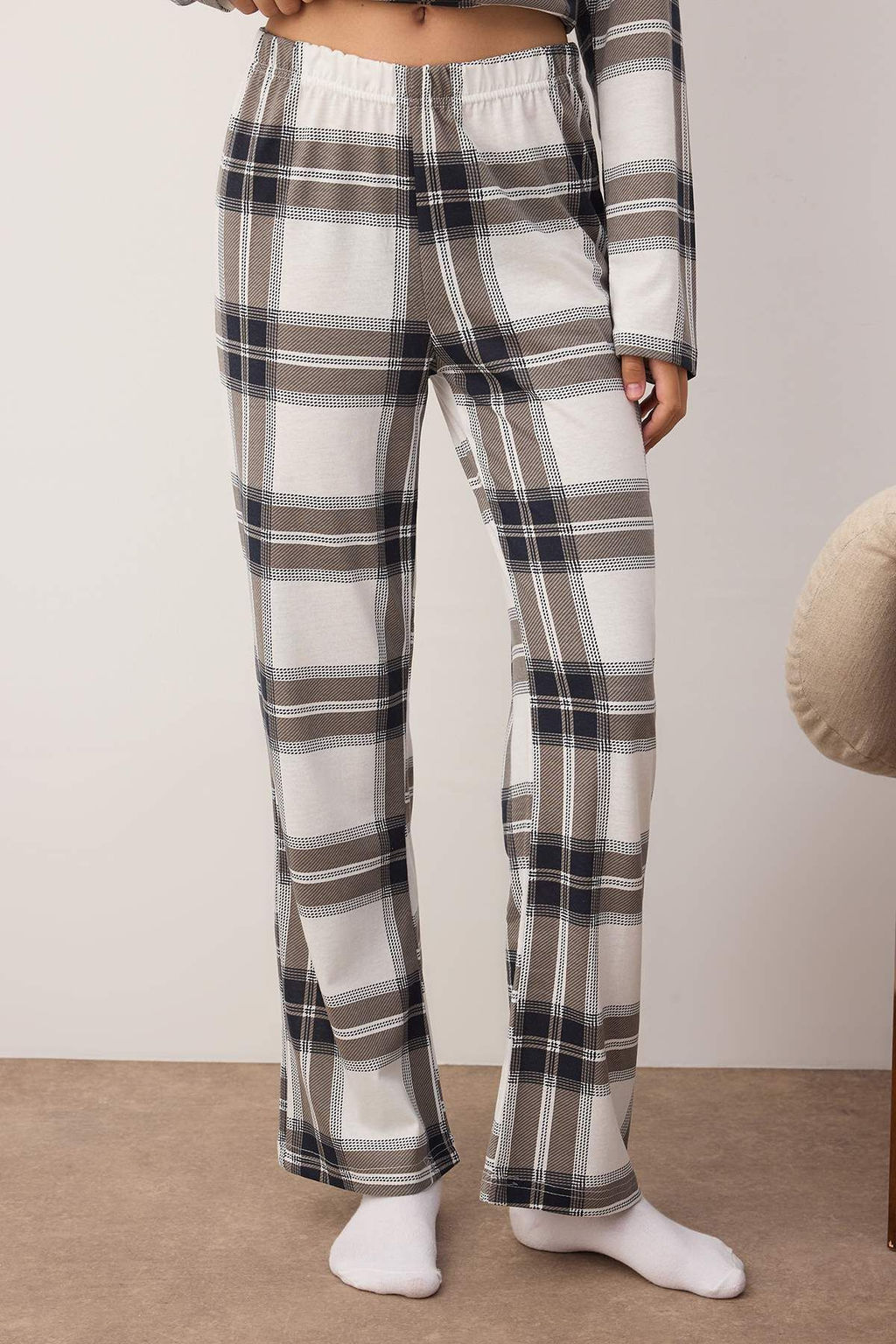 Lacivert Uyku Temal? Kuzu Desenli Orme Pijama Tak?m? THMAW26PT00046 - Trendyolmilla фото 11