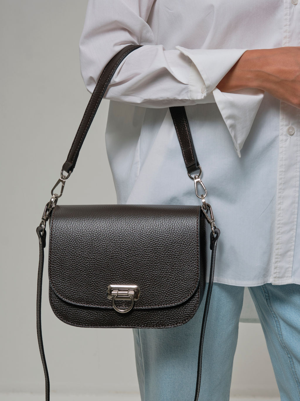 Сумка кожаная Azaro 30741 темно-коричневый