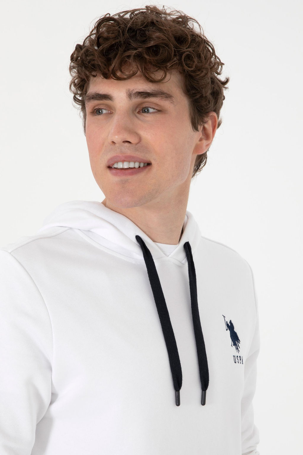 Erkek Beyaz Basic Sweatshirt