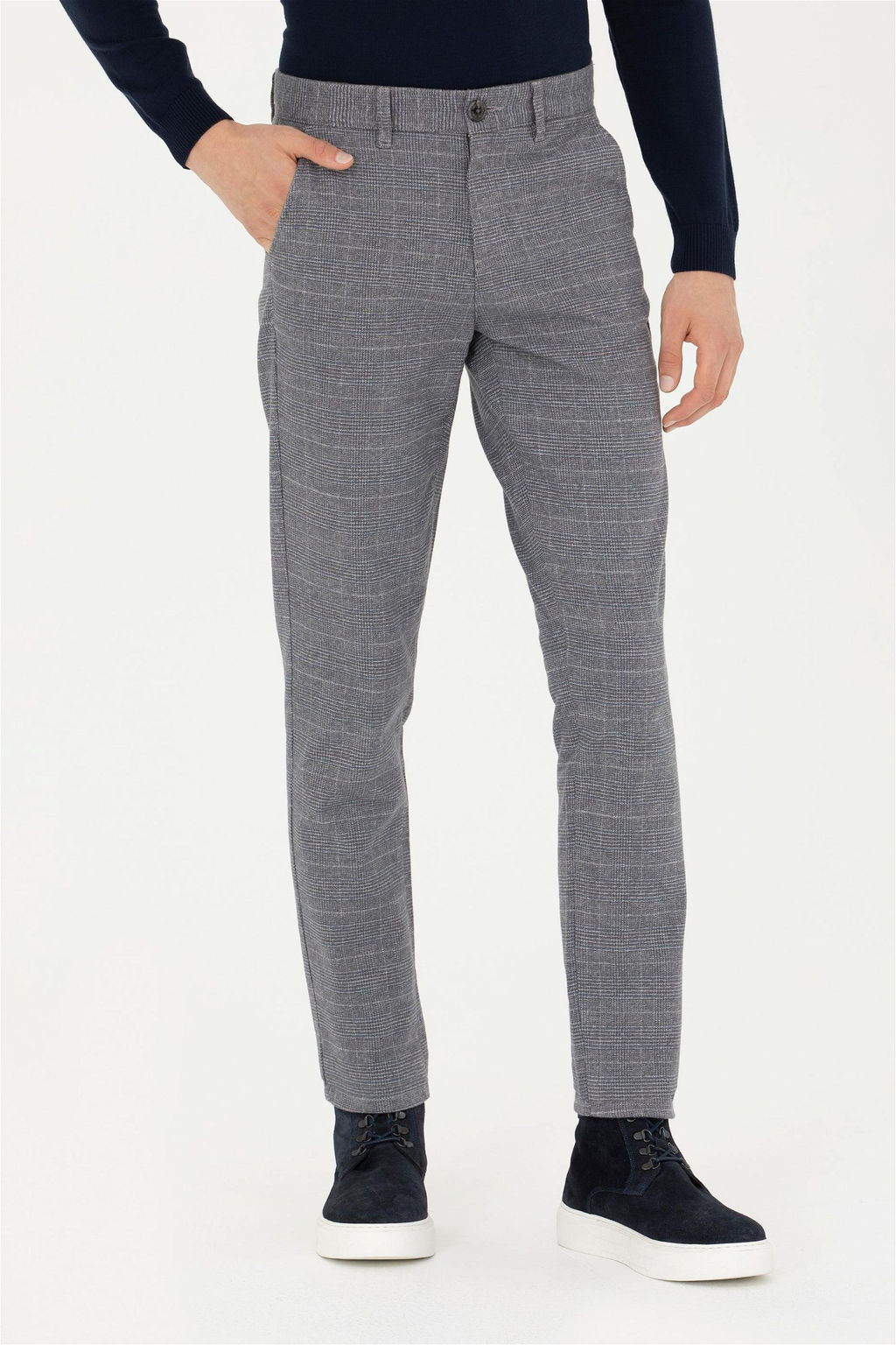 Мужские серые брюки из плотной ткани - U.s. polo assn фото 2