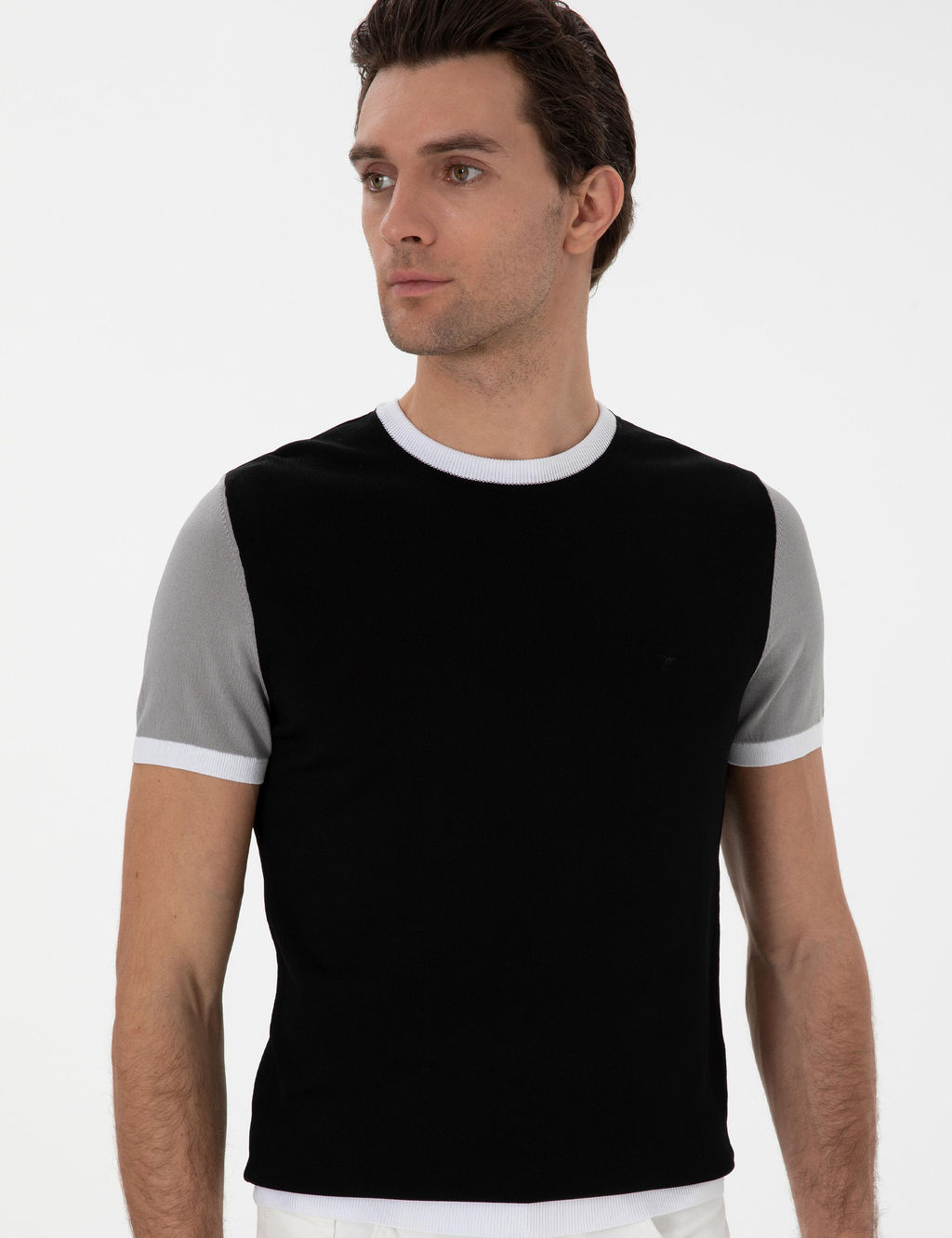 Siyah Slim Fit Triko H_rka - Cacharel фото 3