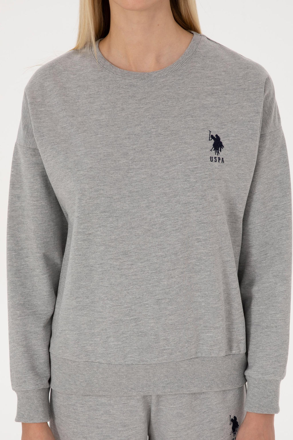 Kad_n Gri Melanj Pijama Tak_m_ - U.s. polo assn фото 6