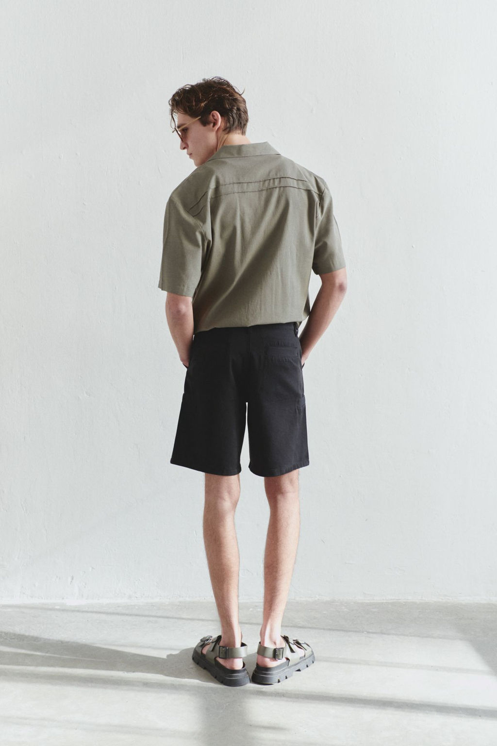 TRENDYOL MAN Limited Edition Haki Regular Fit Keten Kar?s?ml? Gomlek TMNSS25GO00038 - Trendyolmilla фото 3