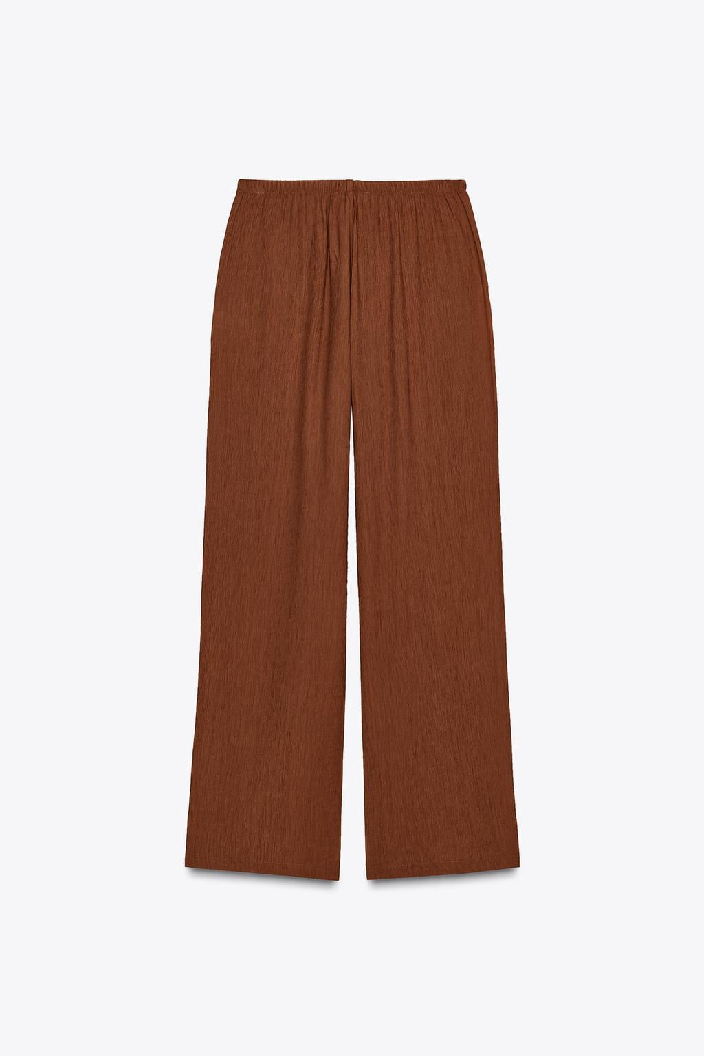 WIDE-LEG TROUSERS WITH ELASTIC WAISTBAND - Zara фото 12
