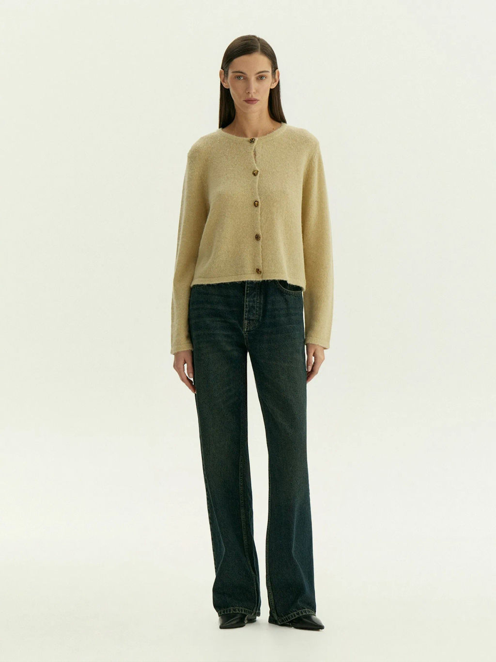 Кардиган из шерсти альпаки, ML747/olivea - Emka фото 3