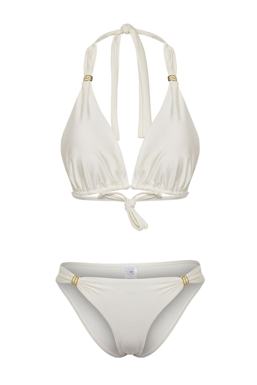 TRENDYOLMILLA Siyah Ucgen Aksesuarl? Parlak Regular Bikini Tak?m? TBESS25BT00012 фото 11