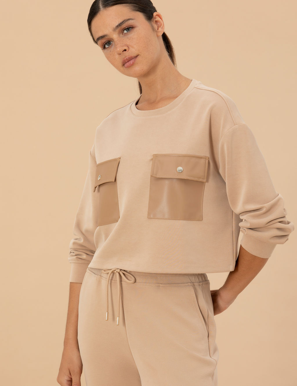 Bej Sweatshirt