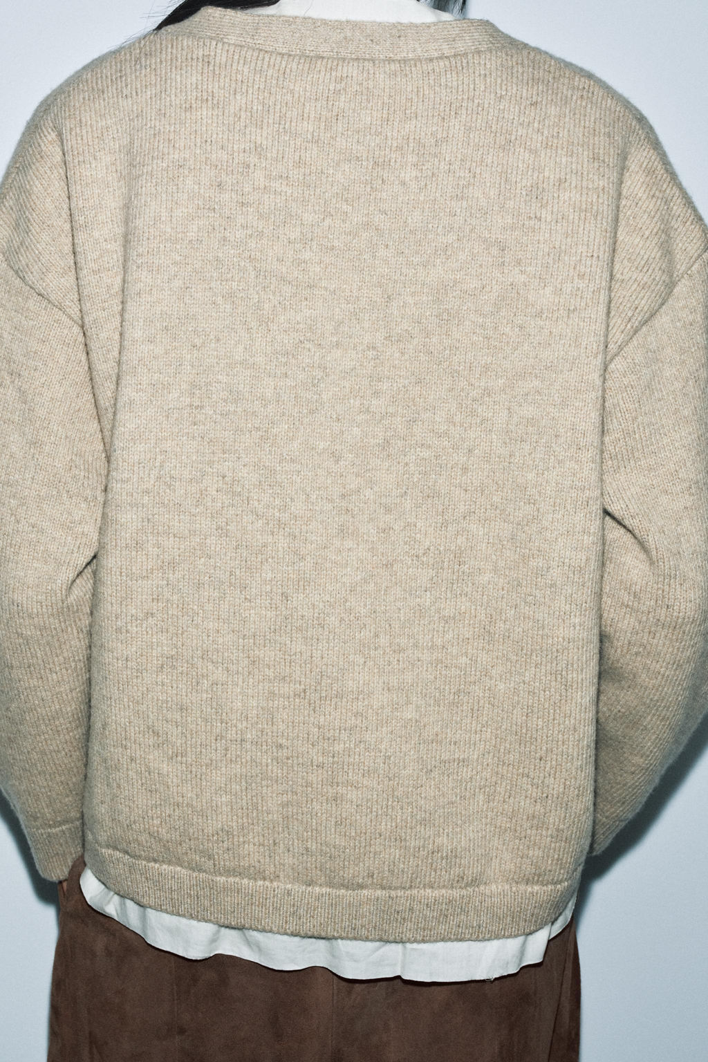 CONTRAST WOOL BLEND CARDIGAN - Zara фото 3