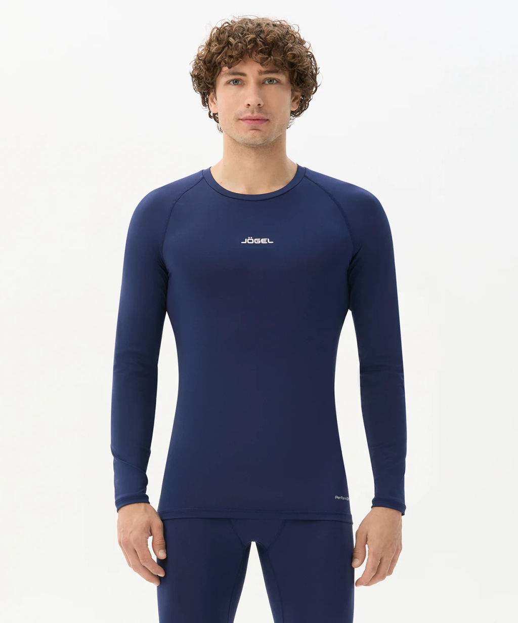 Футболка компрессионная с длинным рукавом JOGEL CAMP PerFormDRY Baselayer LS Tee, темно-синий  фото 7