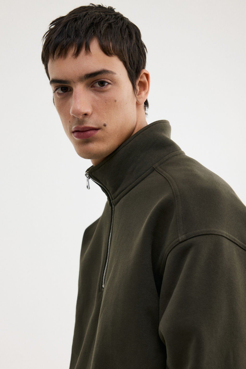 Sudadera con media cremallera Loose Fit - H&m фото 9