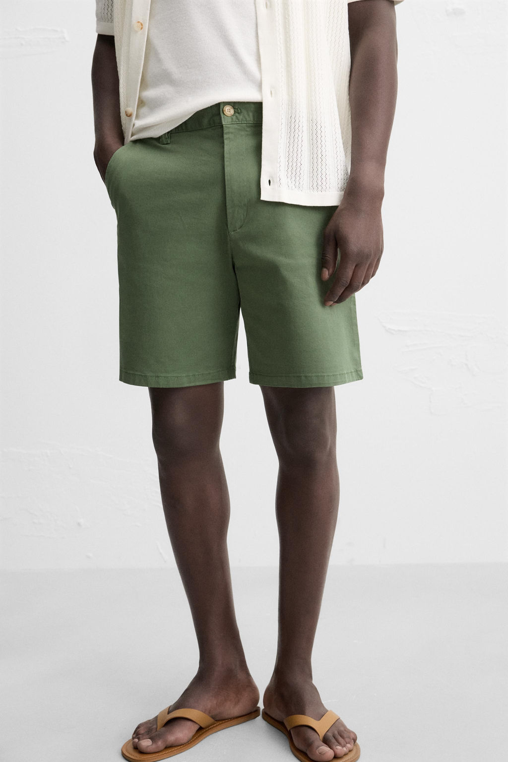 CHINO REGULAR FIT BERMUDA SHORTS - Zara фото 5