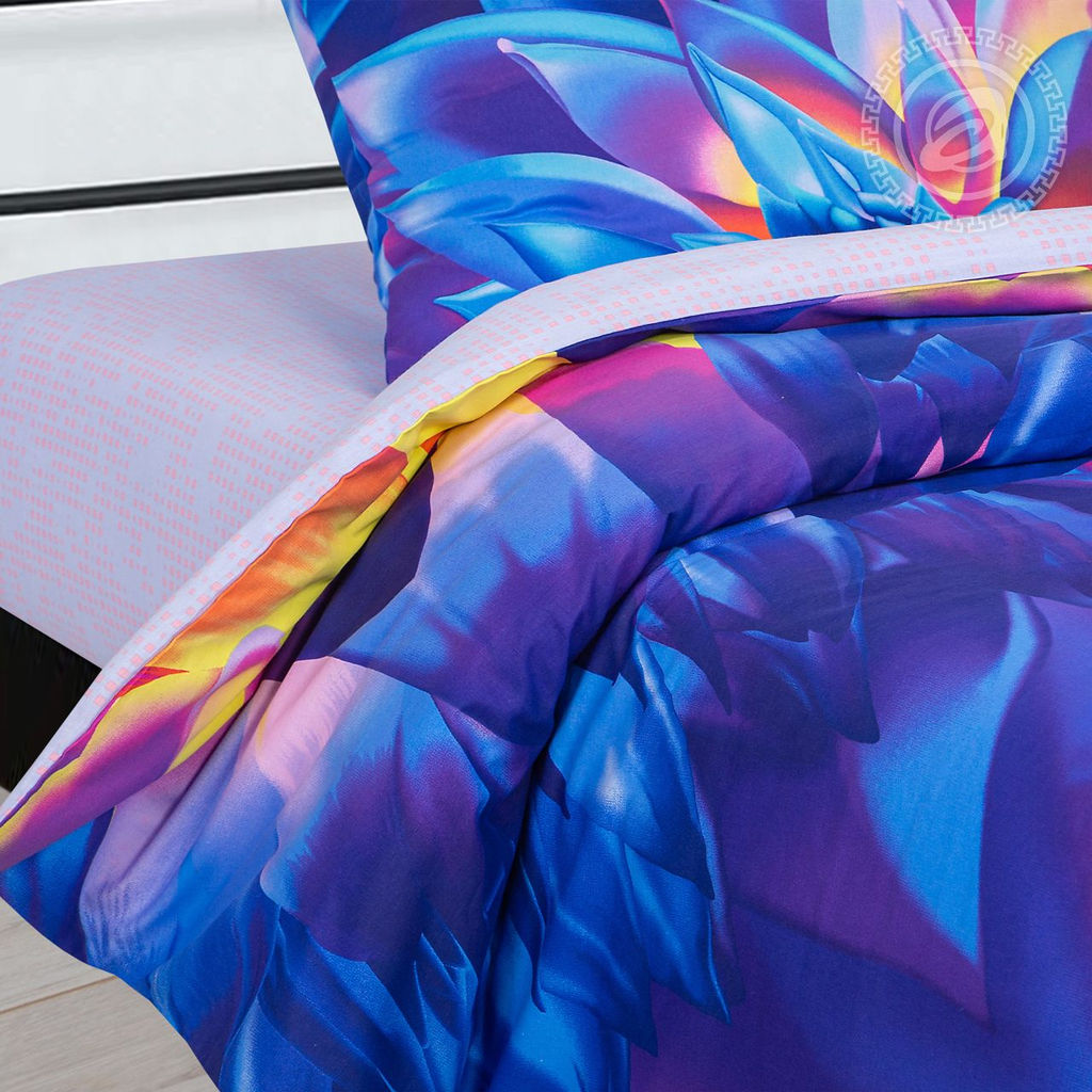 Постельное белье Сияние (поплин DE LUXE) Евро/Пододеяльник: 1 шт. - 215*200; Простыня: 1 шт. - 215*240; Наволочка: 2 шт. - 70*70; DE LUXE - Артпостель фото 3