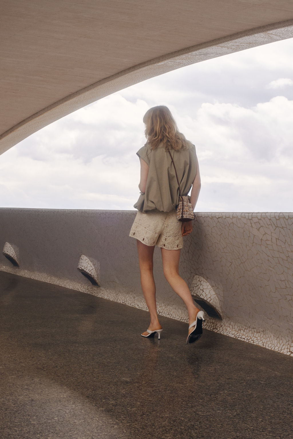 Pantal?n corto efecto crochet - H&m фото 5