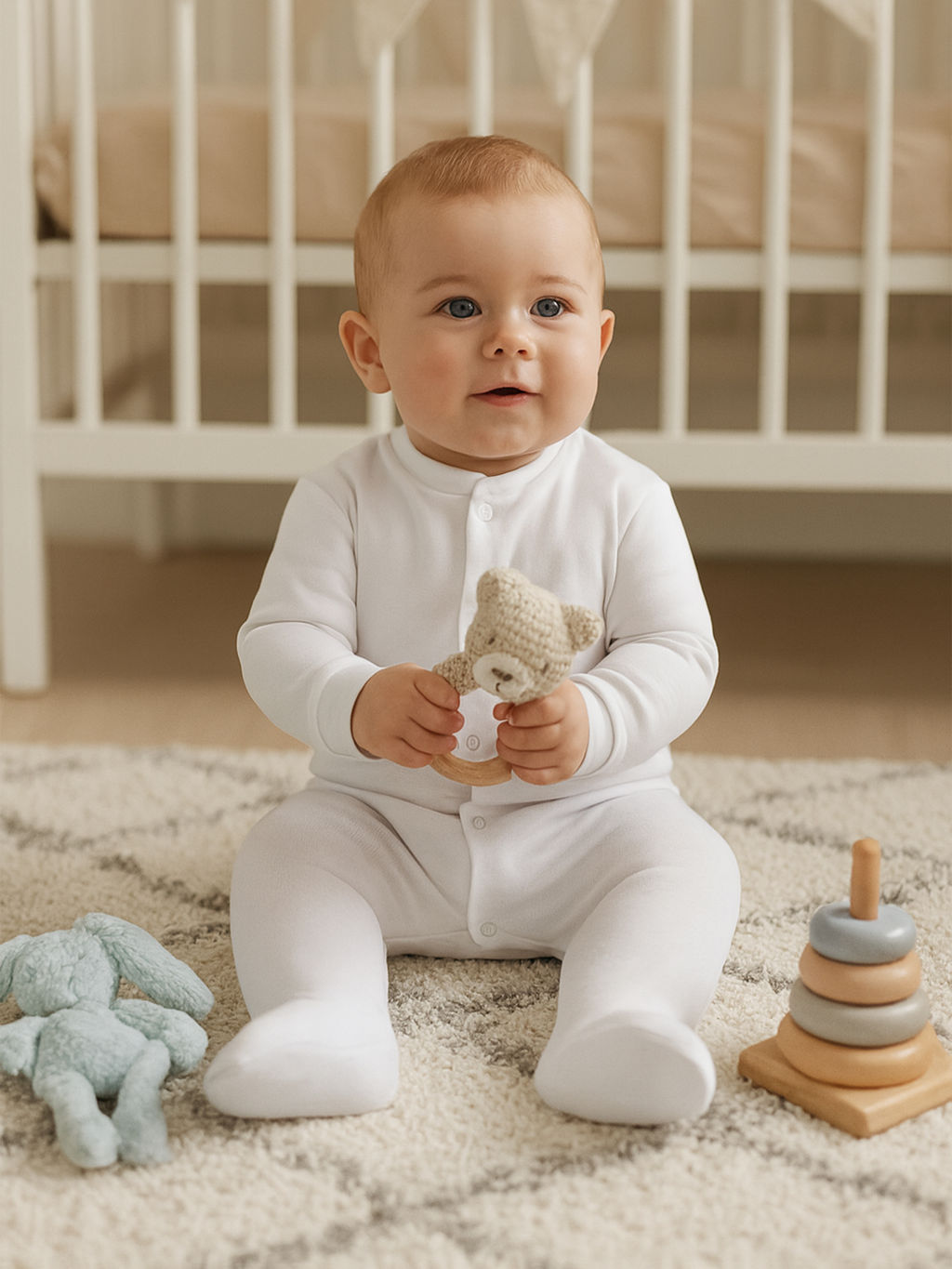 Комбинезон ясельный белый