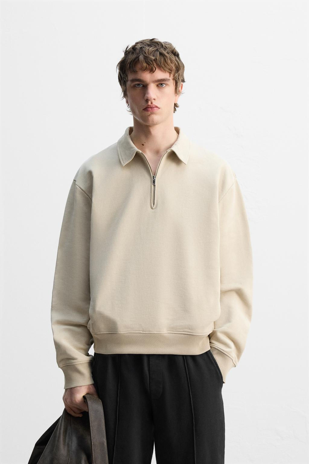 POLO SWEATSHIRT WITH ZIP - Zara фото 2