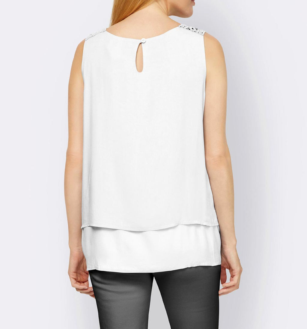Топ, белый - Linea tesini фото 4