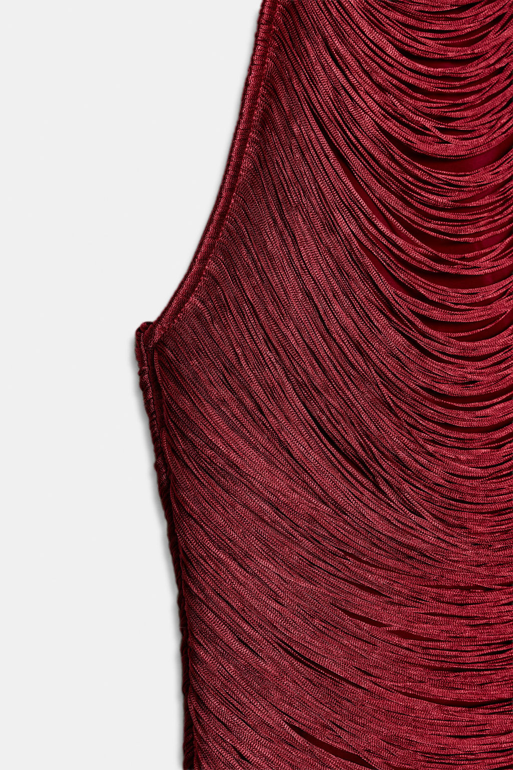 SHORT HALTER DRESS WITH FRINGING - Zara фото 8