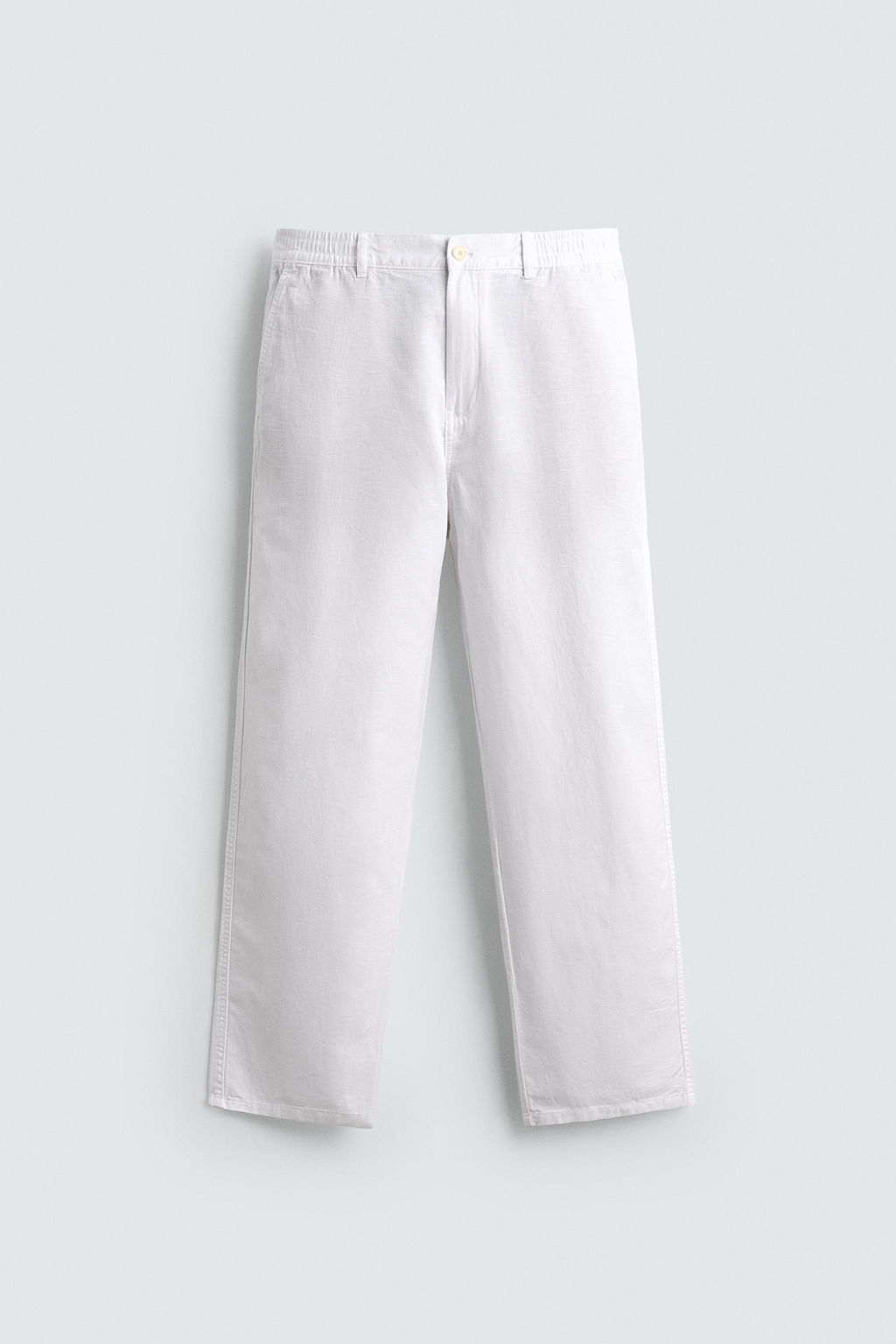 PANTAL?N FLUIDO STRAIGHT FIT / Blanco - Zara фото 7