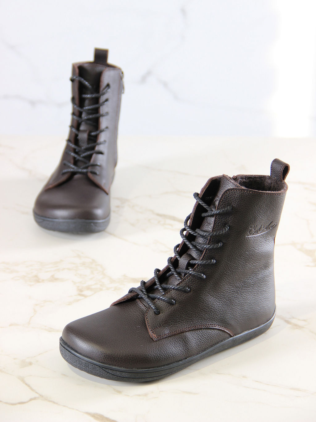 Босоногие ботинки 351.NATAbl.Темно-коричневый оттима/шерсть