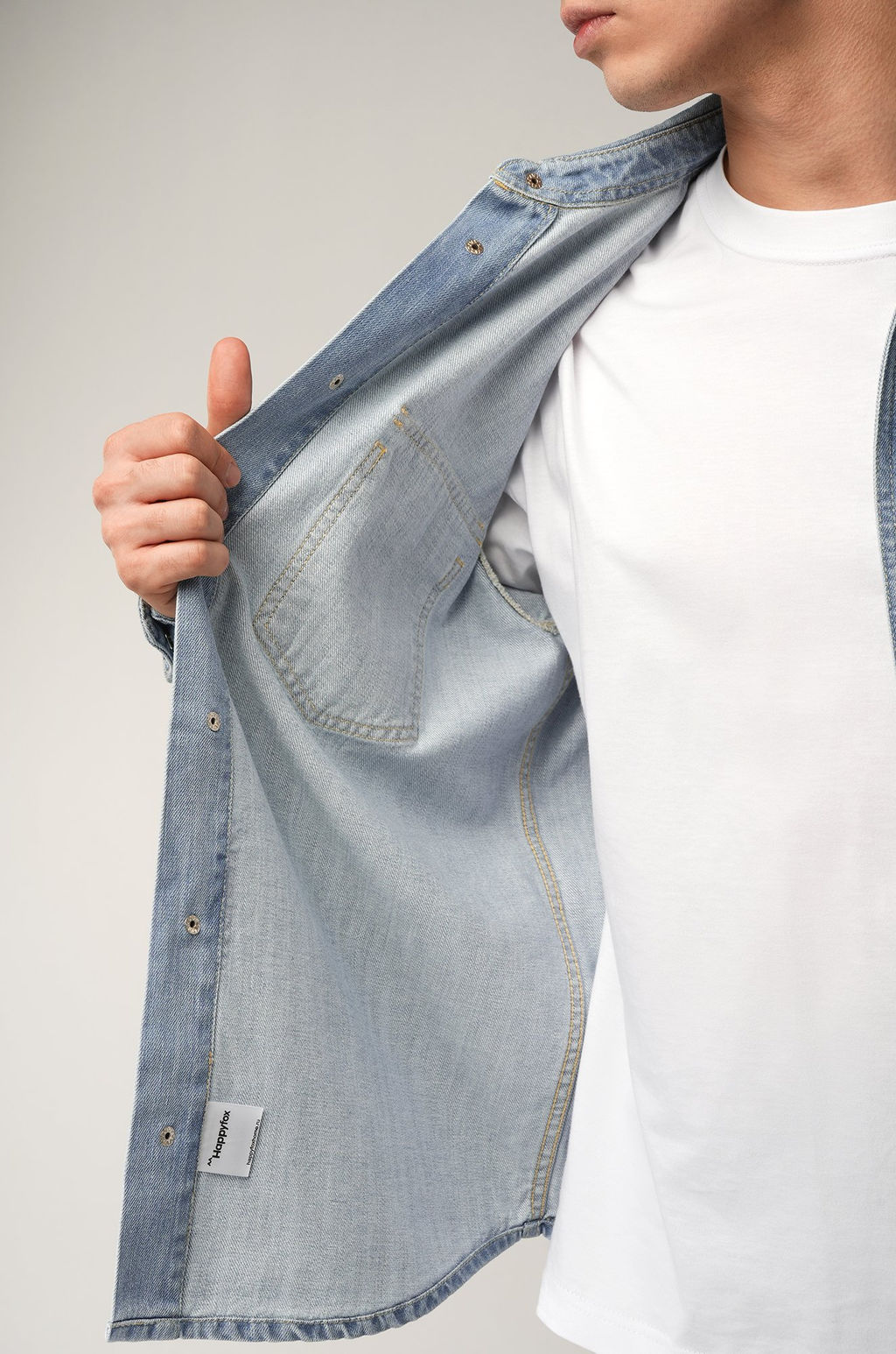 Мужская джинсовая рубашка Happyfox - Happy fox фото 5
