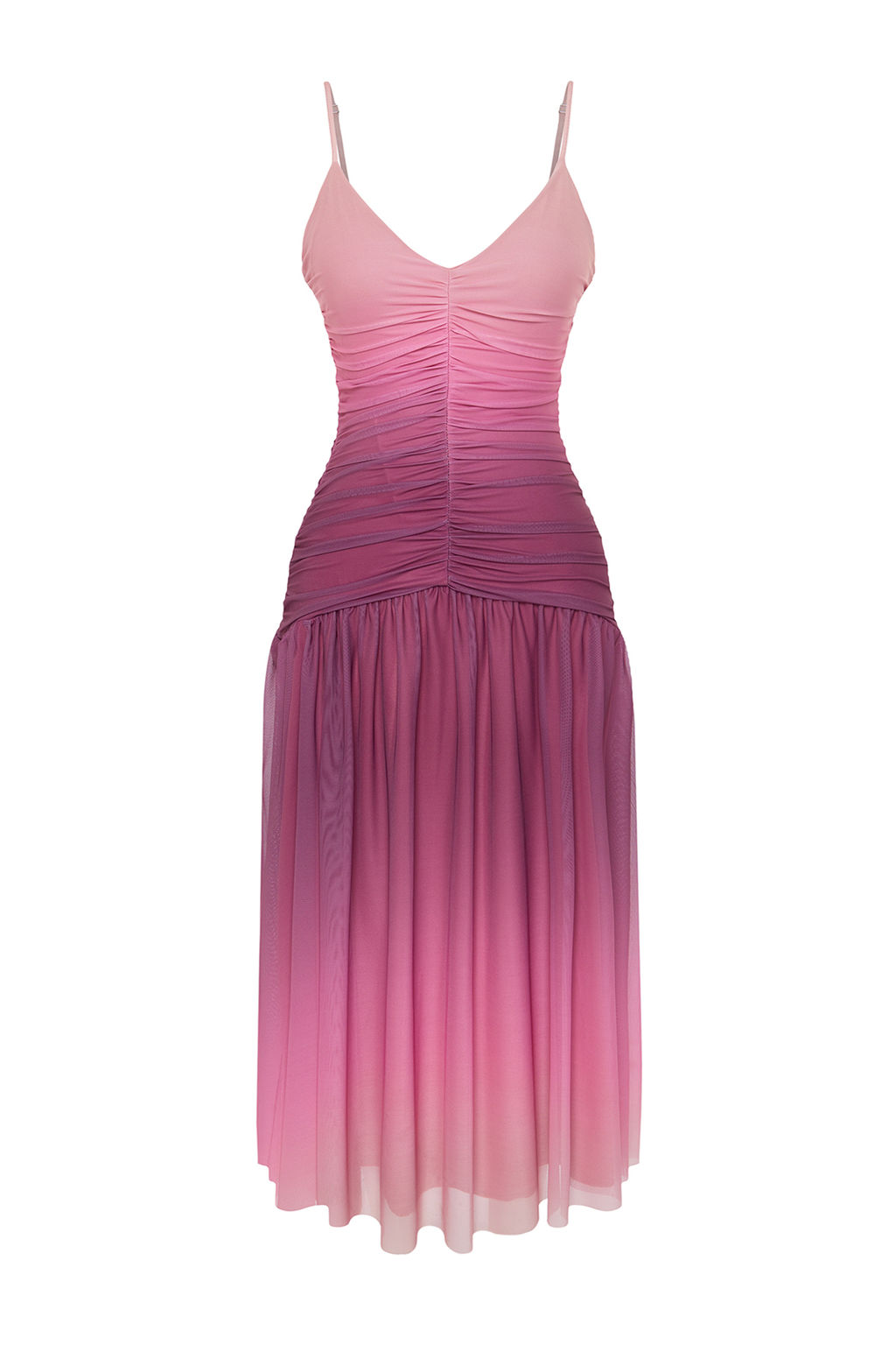 Cok Renkli A-Kesim Orme Tul Elbise TPRSS24EL00055 - Trendyolmilla фото 8