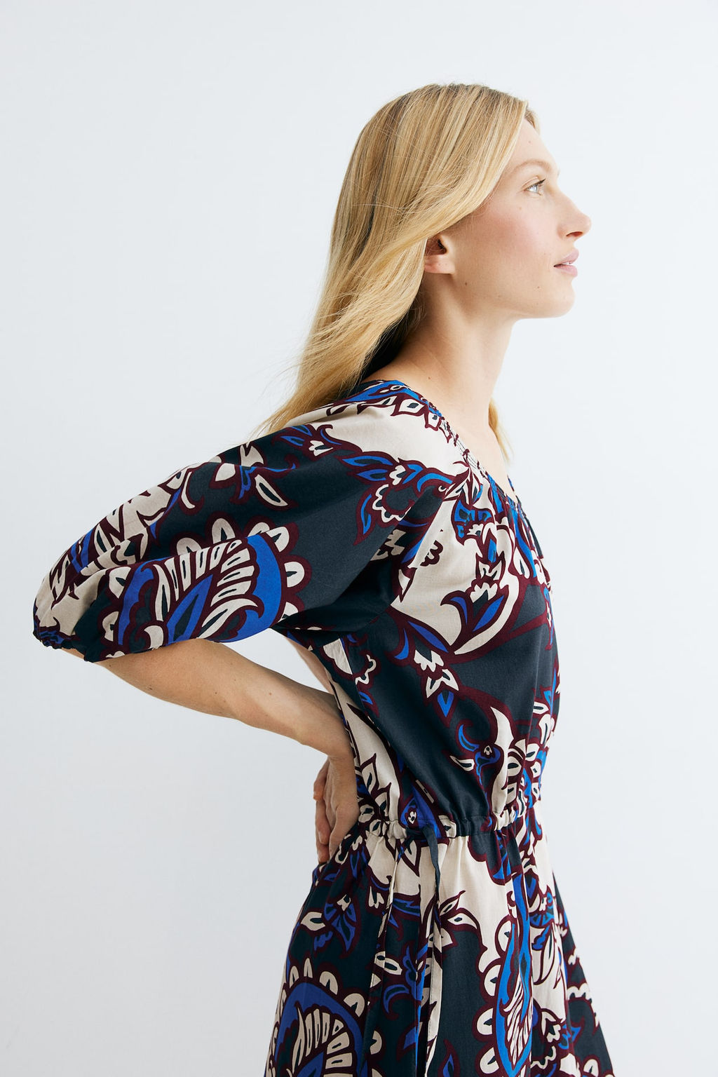 Vestido de algodon con cordon de ajuste - H&m фото 4
