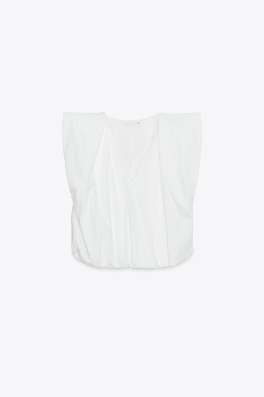 ZW COLLECTION POPLIN PEPLUM TOP - Zara фото 7