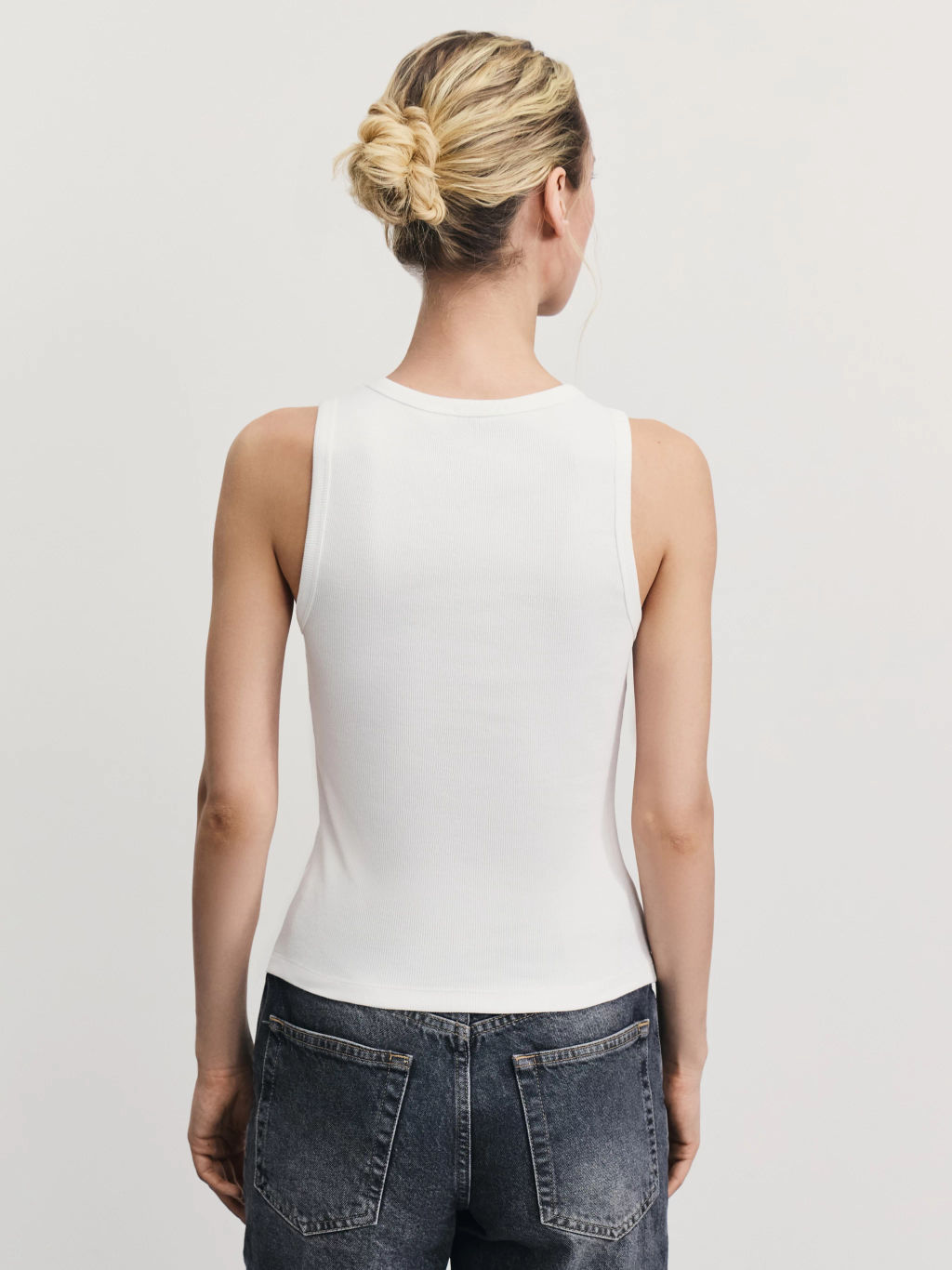 Базовая майка в рубчик / Zarina фото 5