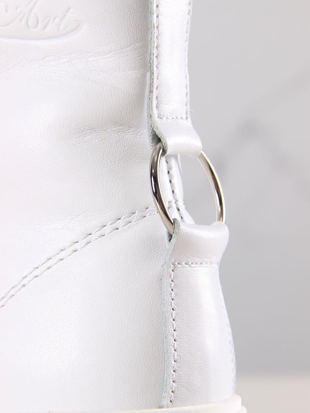 Ботинки 329.зиплайнw.Белый/байка