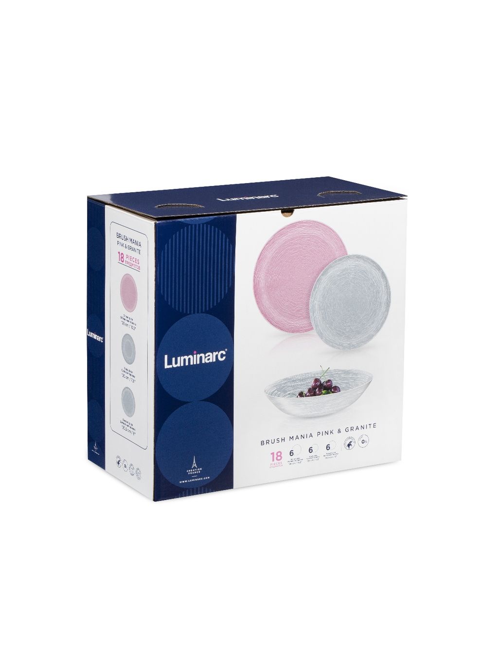 Набор столовый 18 предметов BRUSHMANIA PINK & GRANIT