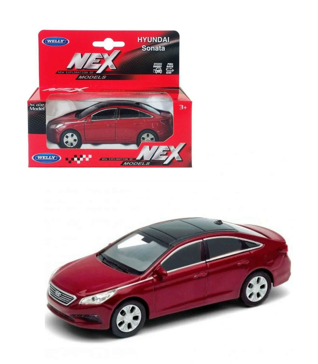 Welly. Машинка 1:38 "Hyundai Sonata" пруж. мех., цвет в ассорт. арт.43717W