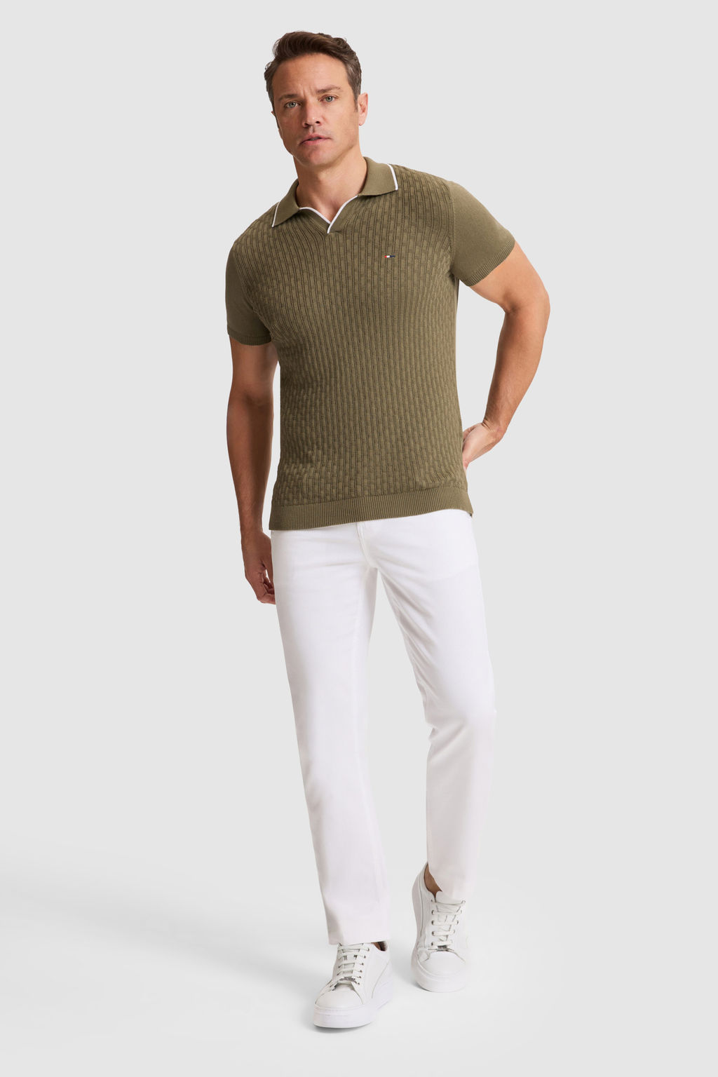Erkek Haki Slim Fit Polo Yaka Triko TiЕГrt - U.s. polo assn фото 5