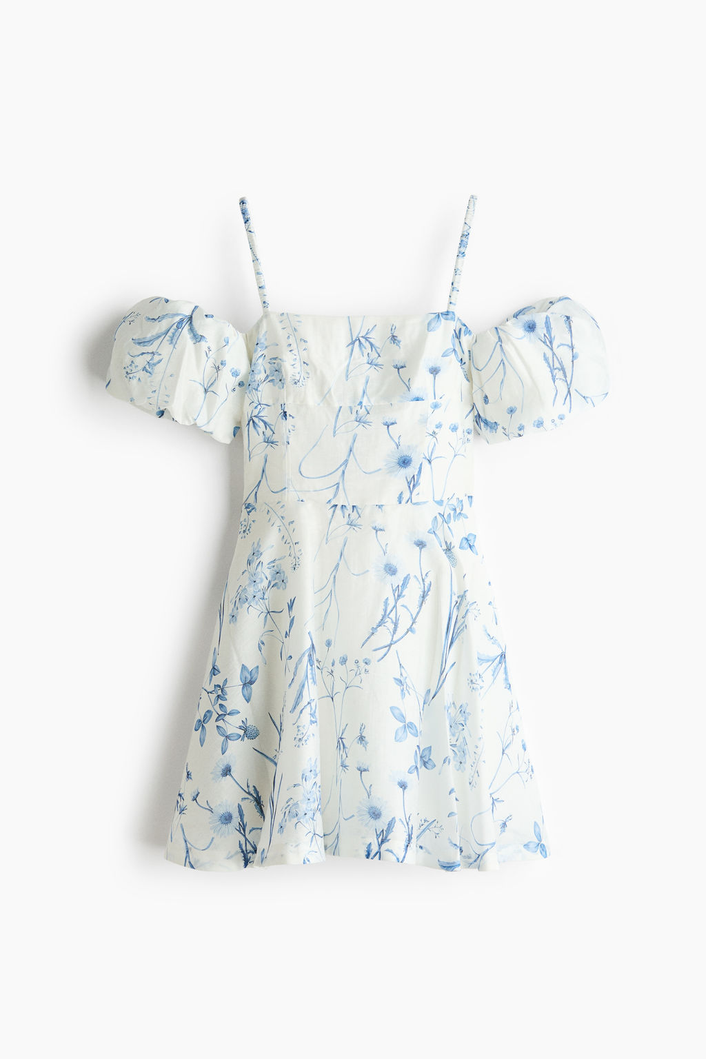 Vestido en mezcla de lino con hombros cut-out - H&m фото 2