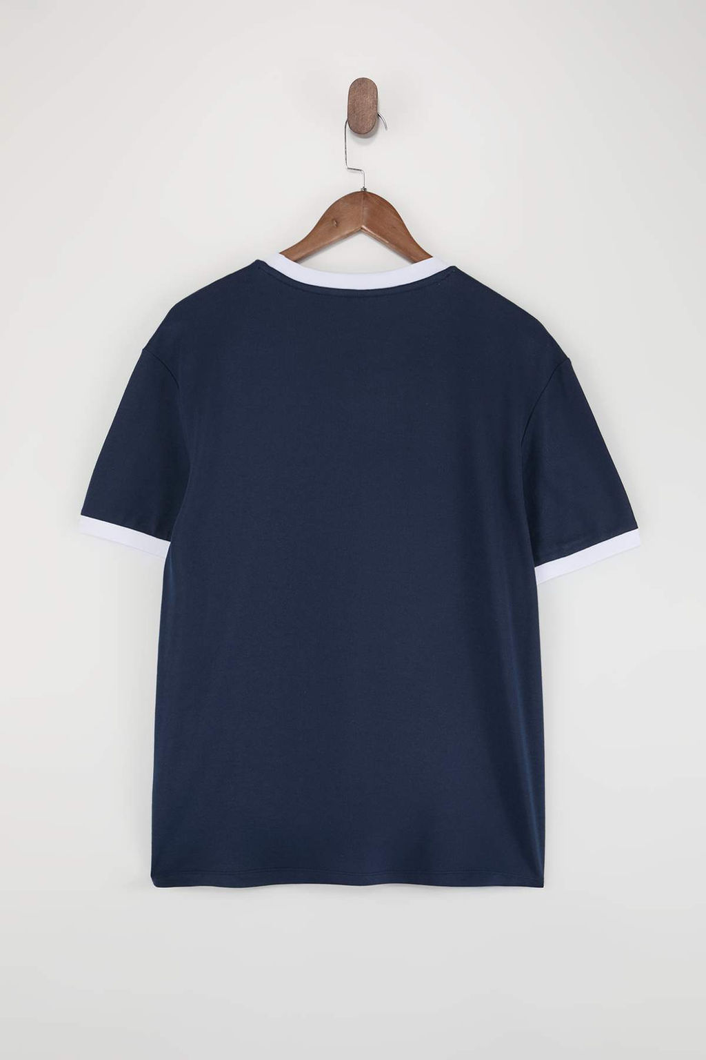 Lacivert Regular/Normal Kesim Kontrast Yaka ve Kol Detayl? Pike Dokulu T-Shirt TMNSS26TS00009