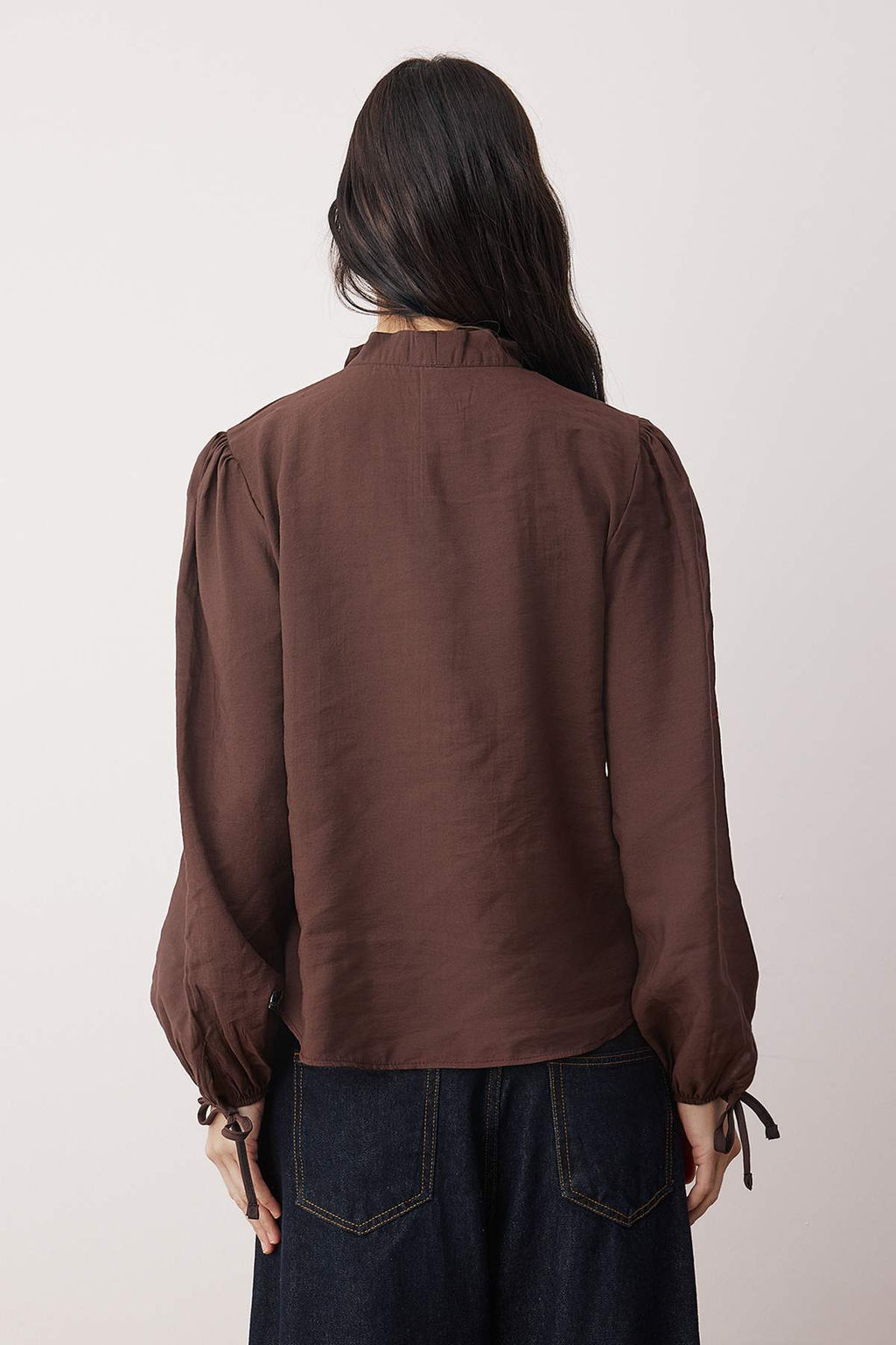 Ozel Koleksiyon Ekru Balon Kollu Dik Yaka Modal Dokuma Bluz TWOAW26BZ00145 - Trendyolmilla фото 12