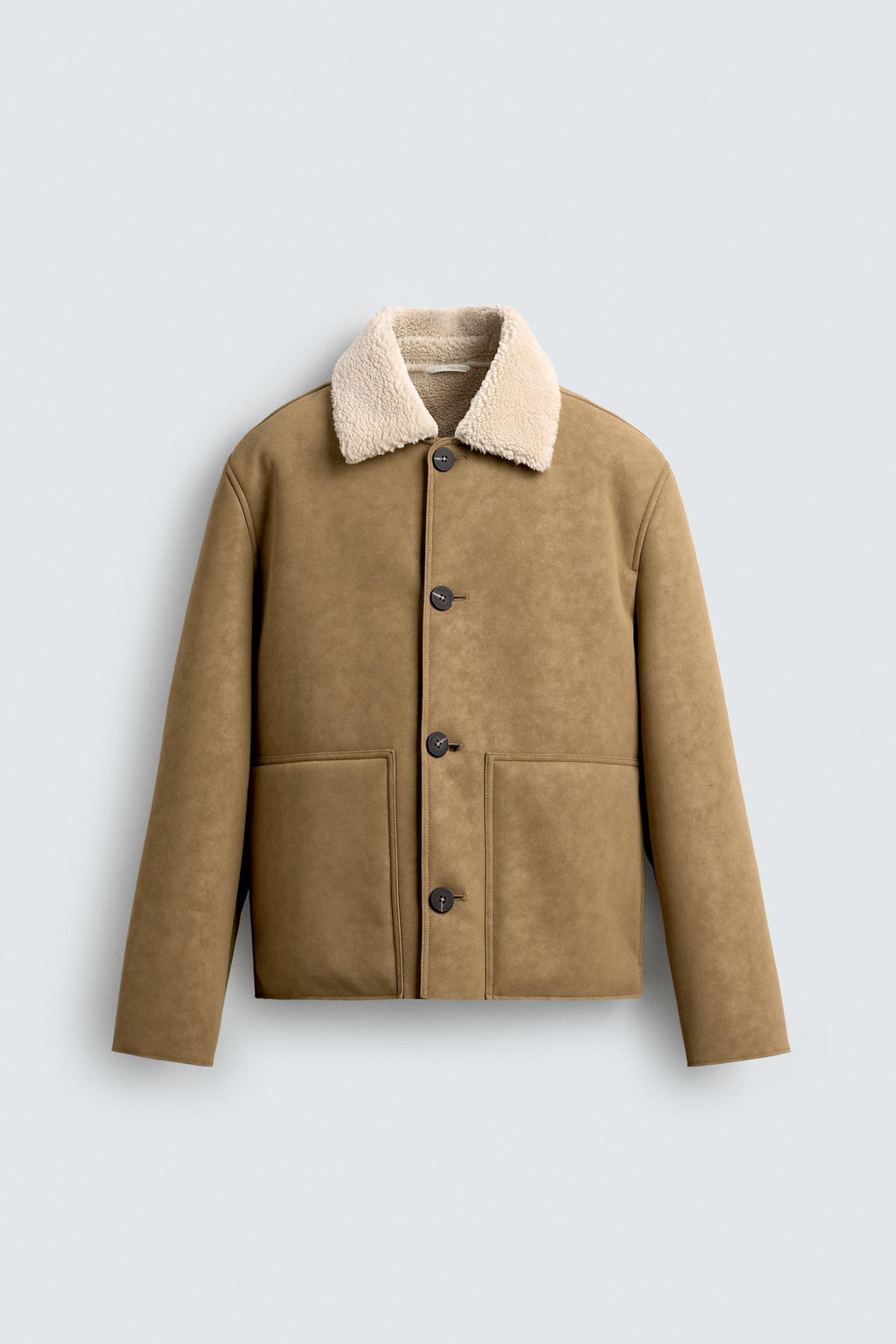 DOUBLE-FACED FAUX LEATHER JACKET - Zara фото 7