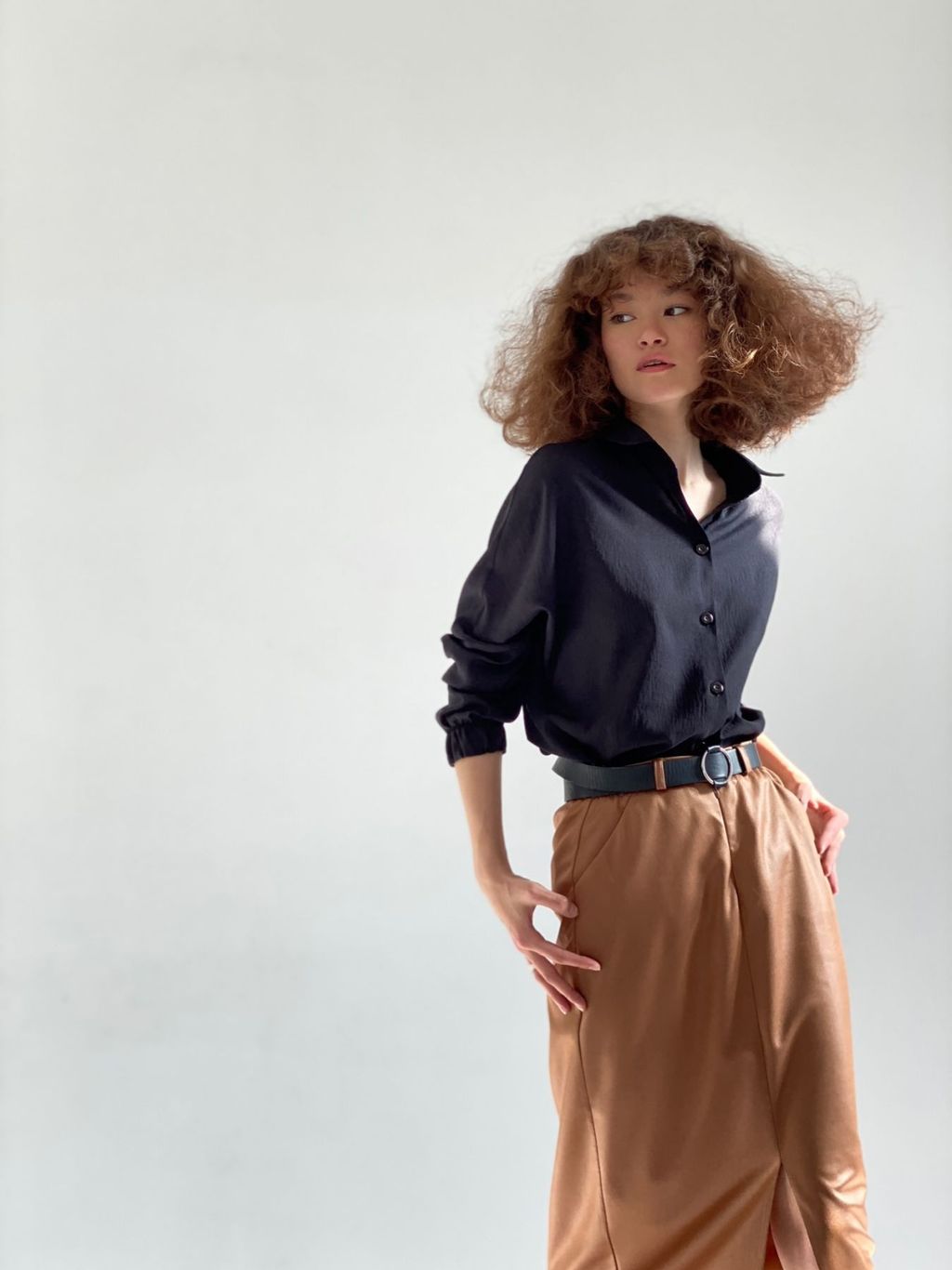 10846 Рубашка базовая чёрная - Martichelli фото 2