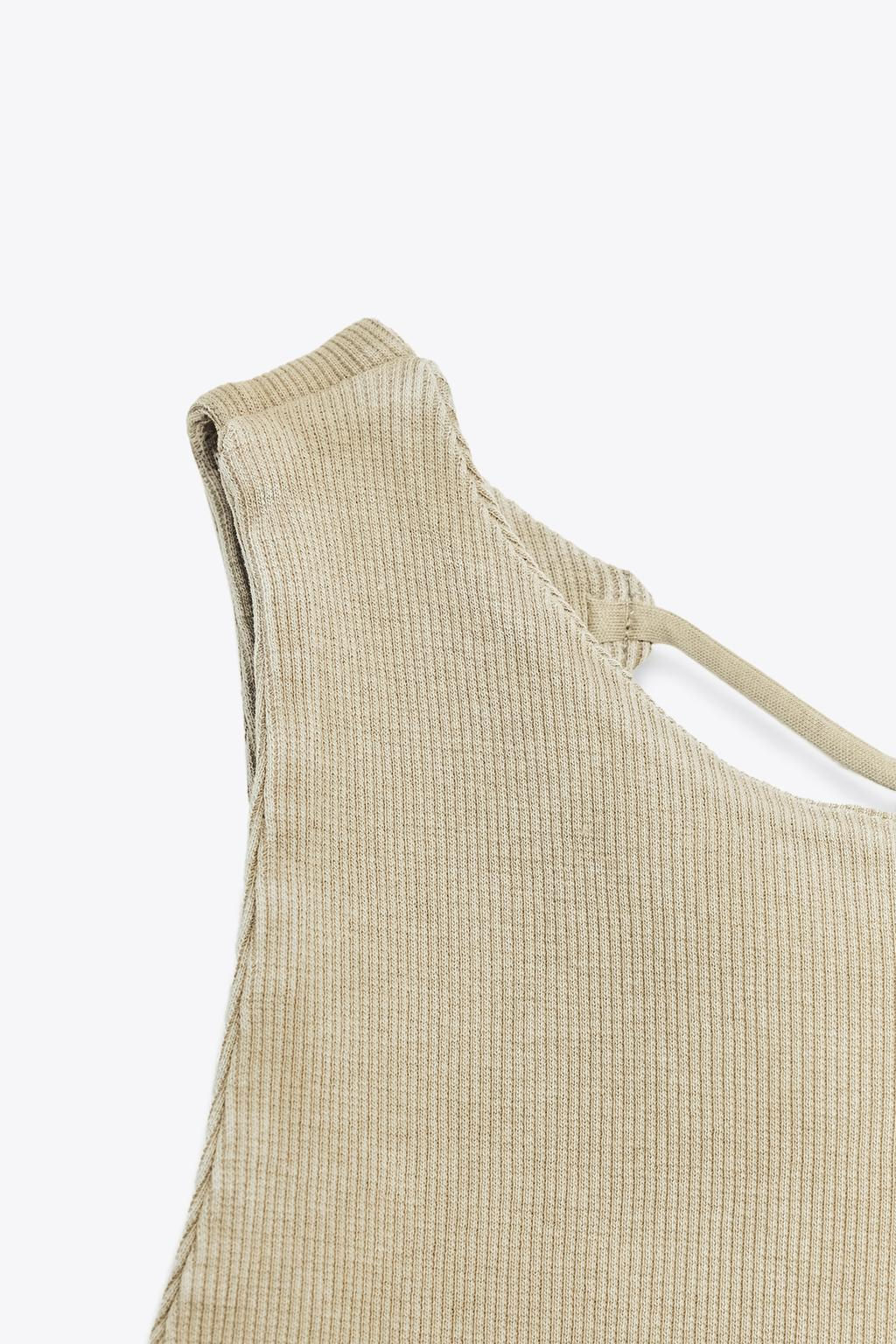OPEN-BACK RIB T-SHIRT - Zara фото 7