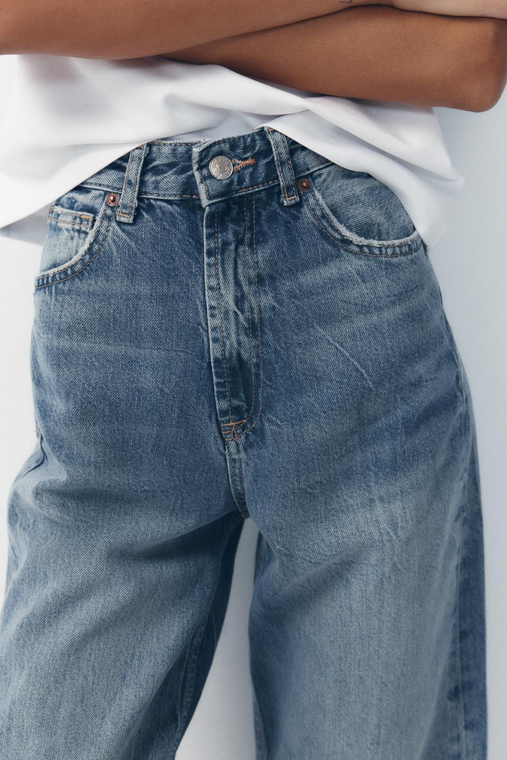 TRF WIDE-LEG HIGH-WAIST JEANS - Zara фото 2