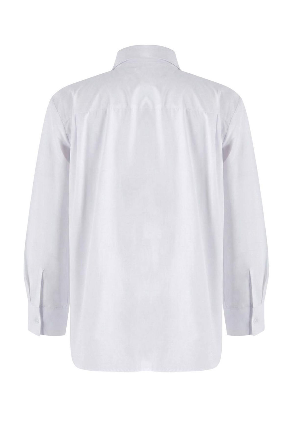 Beyaz Kravatl? Genis Kesim Gomlek TWOAW26GO00142 - Trendyolmilla фото 2