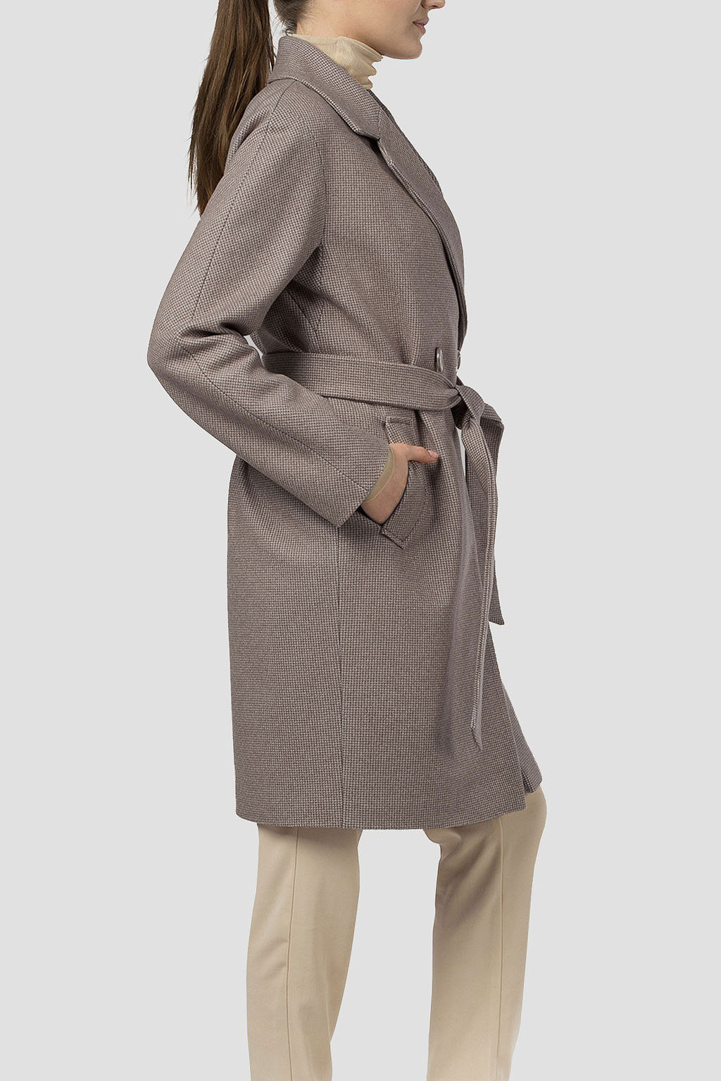 Пальто женское демисезонное (пояс) - El podio фото 2