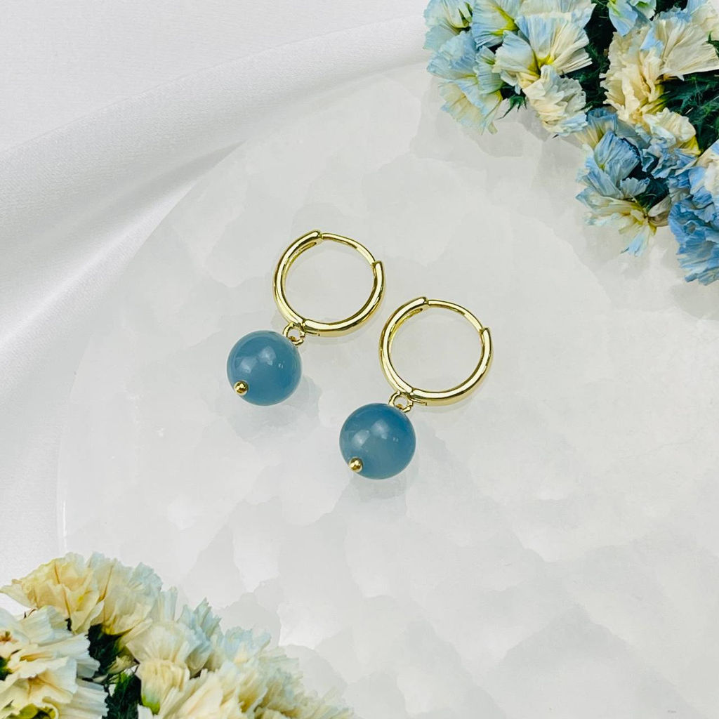 Серьги из карибского Кальцита