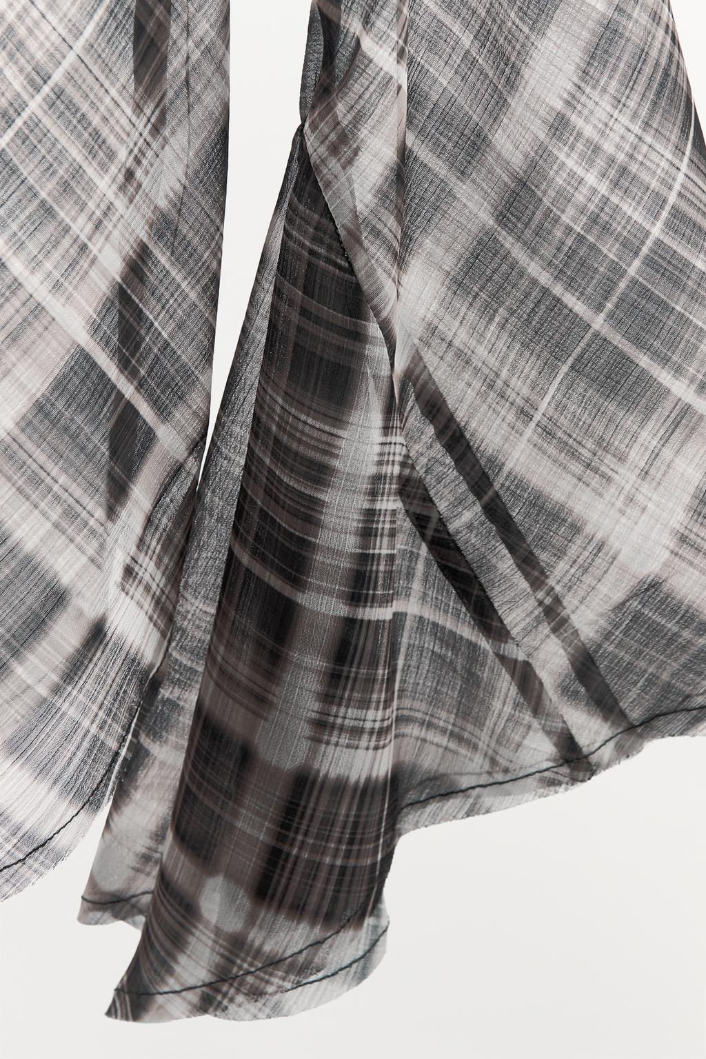 ASYMMETRIC CHECK TOP - Zara фото 6