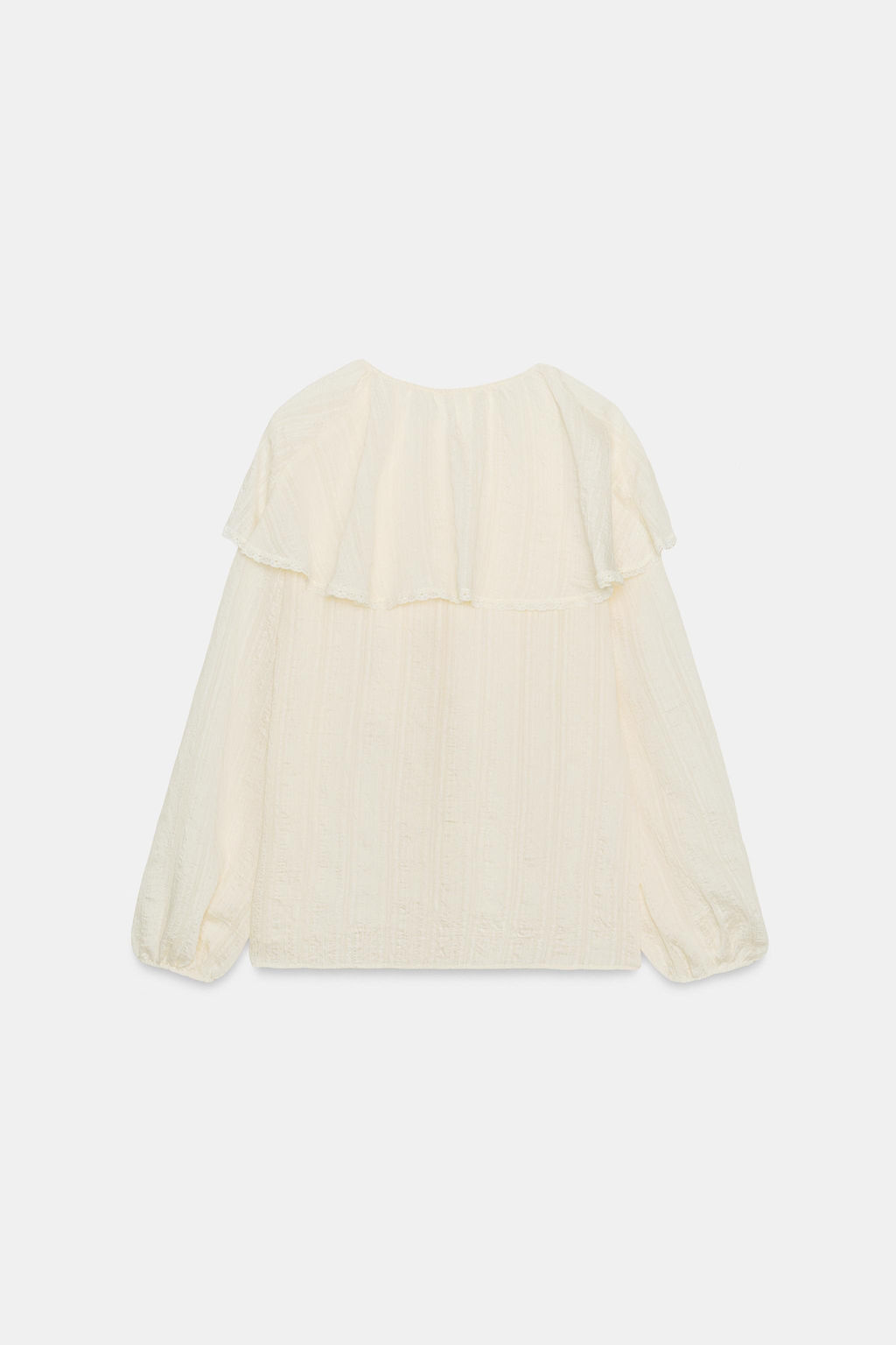 RUFFLED LACE BLOUSE - Zara фото 6